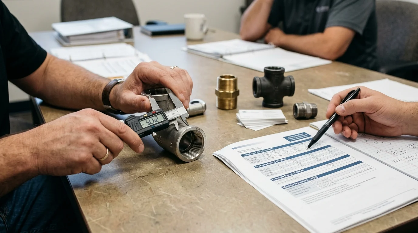 Key threaded pipe fitting specifications to evaluate