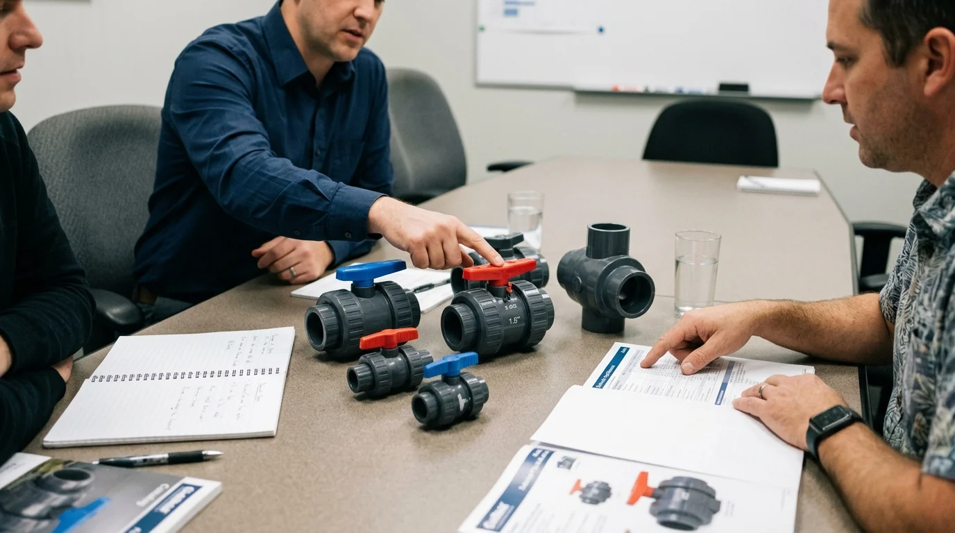 Final PVC ball valve selection process