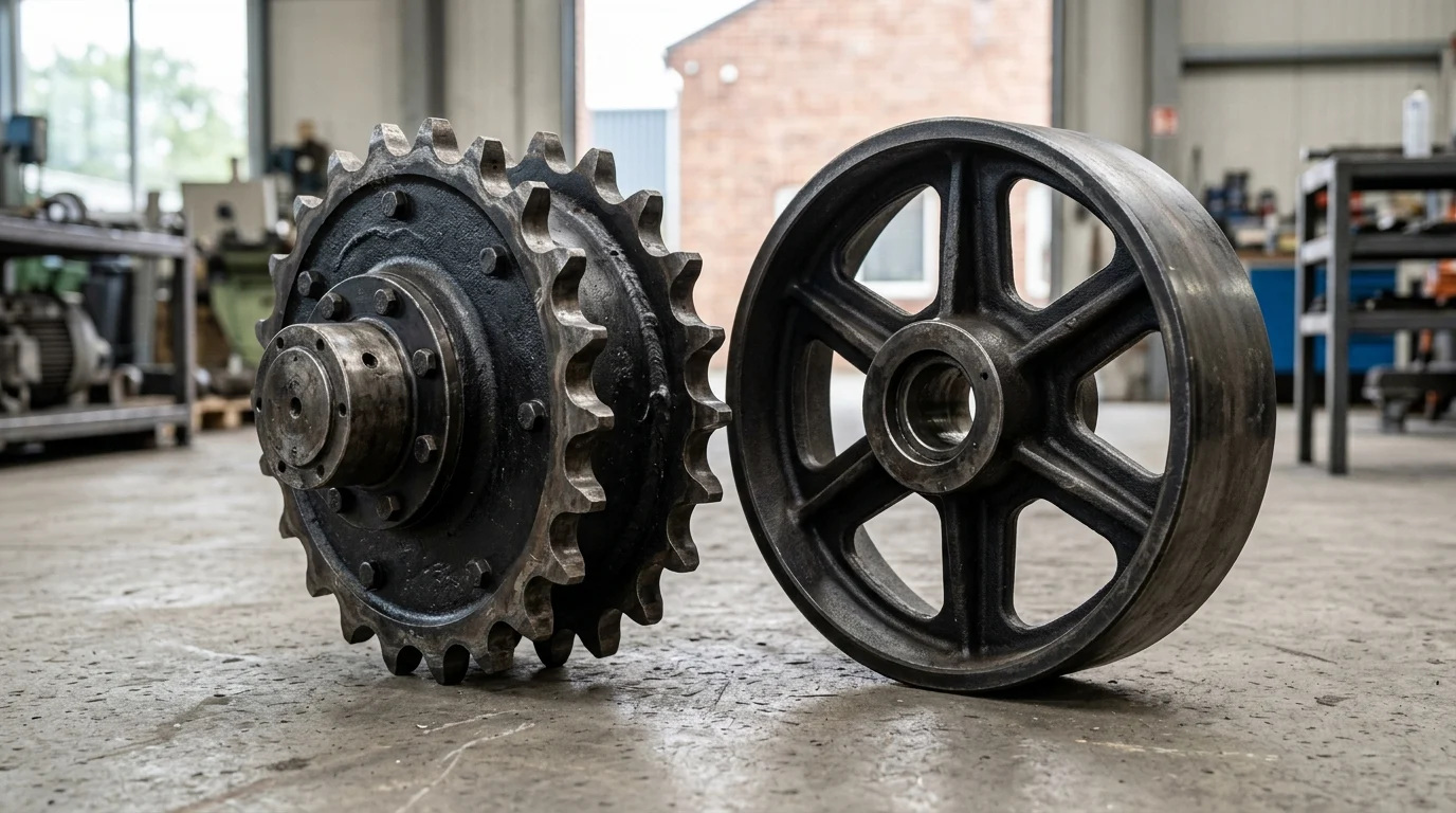 Teile für das Fahrwerk im Bergbau