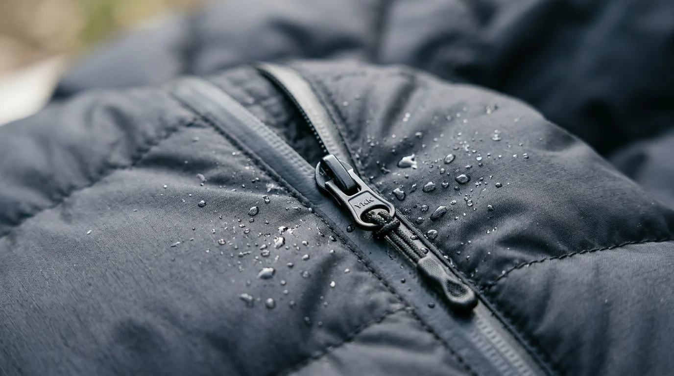 Key waterproof zipper specifications for down jackets