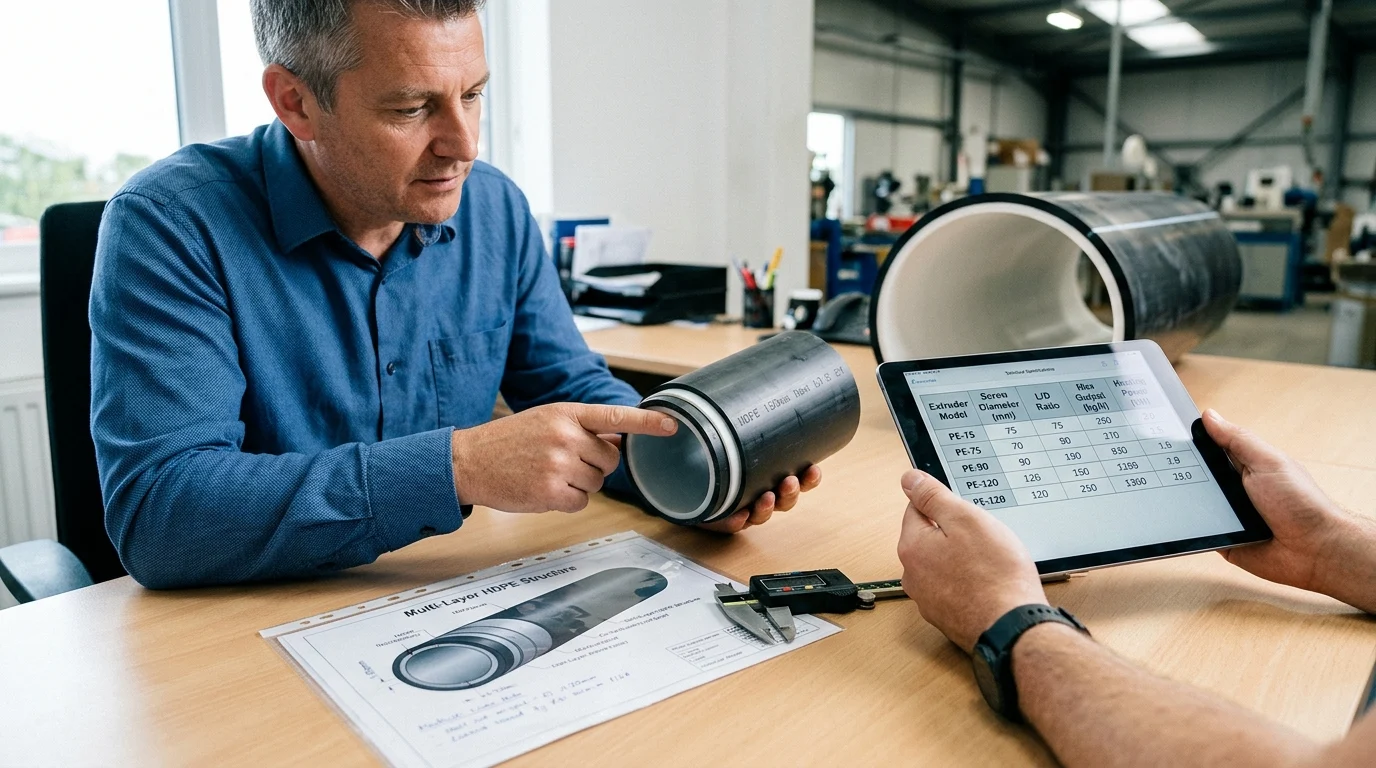 Technische Spezifikationen der besten HDPE-Rohrextrusionsanlage