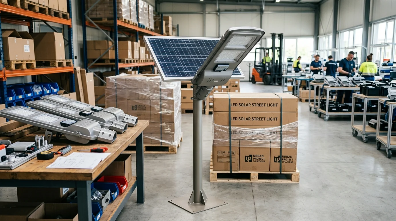 Approvisionnement en lampadaires solaires LED pour projets urbains