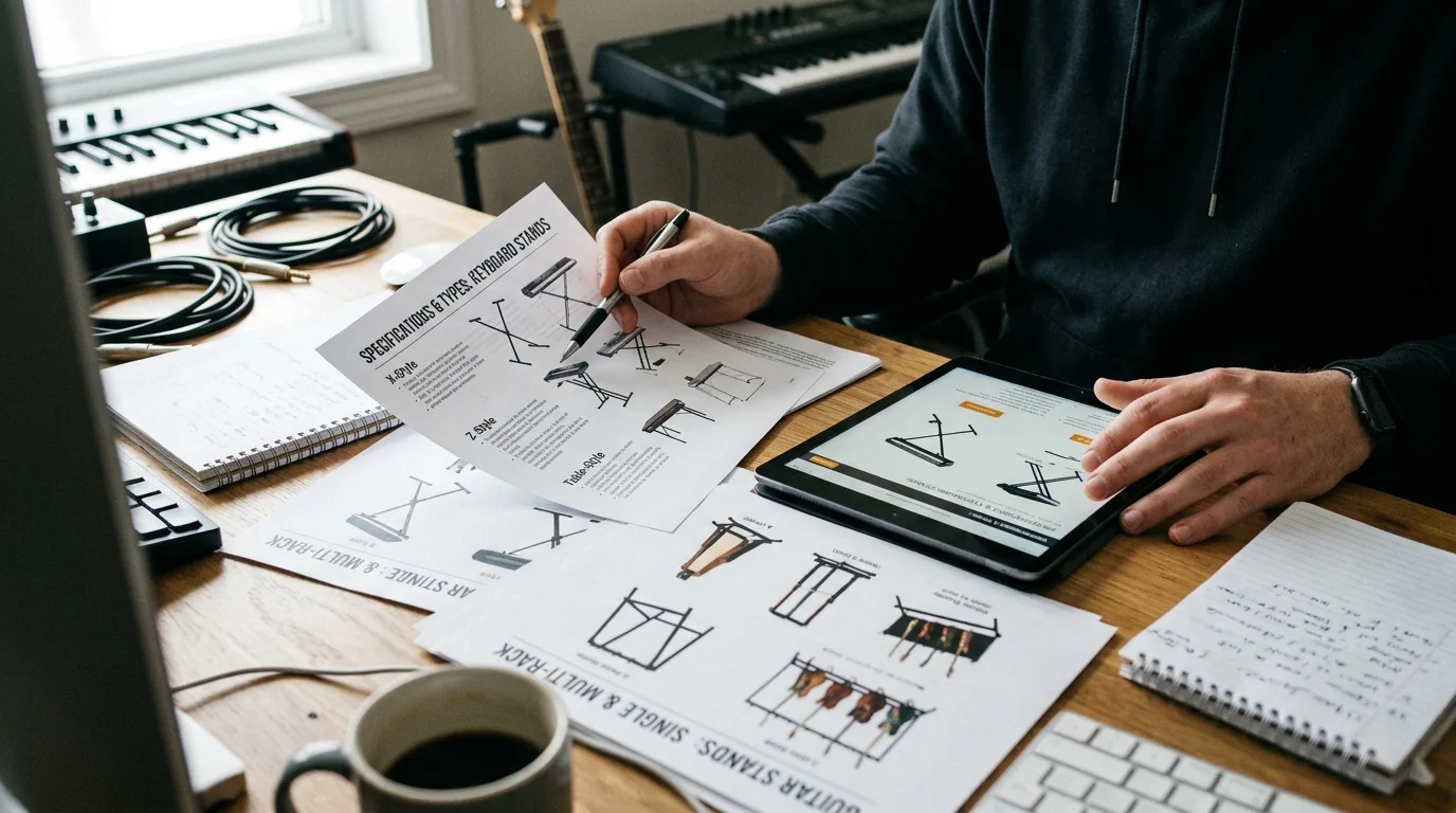 Types of Keyboard and Guitar Stands