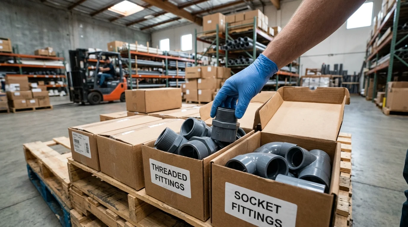 How do threaded PVC fittings compare with socket fittings