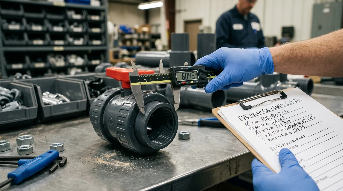 Key PVC ball valve specifications to evaluate
