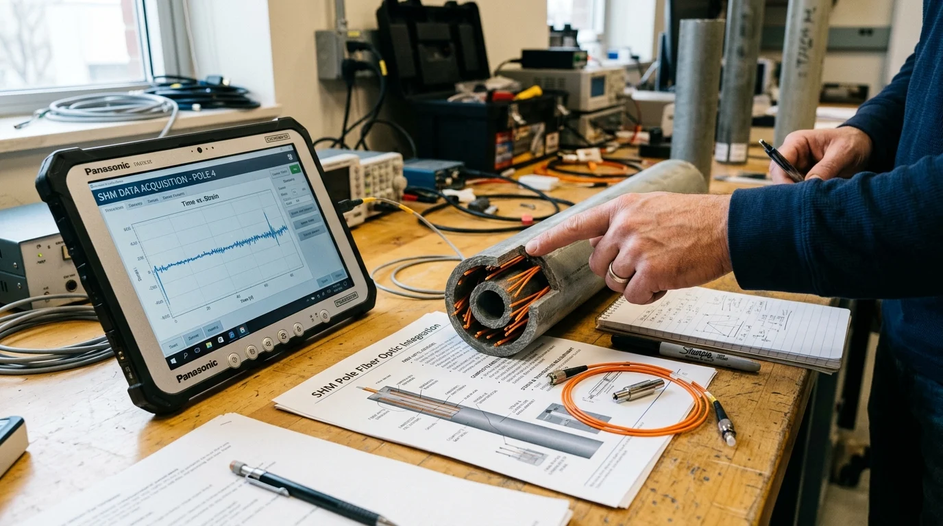 What Defines a Structural Health Monitoring Pole with Fiber Optic