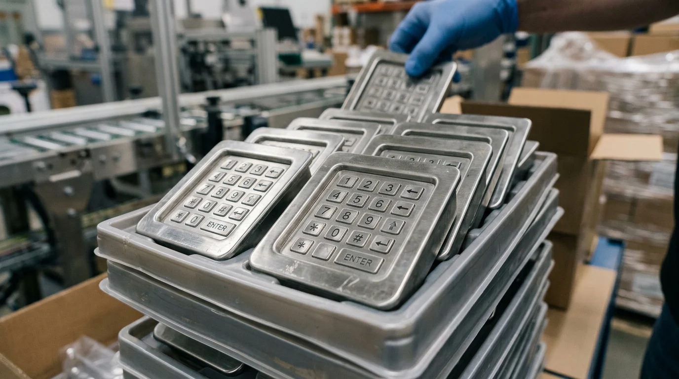 What defines a stainless steel keypad