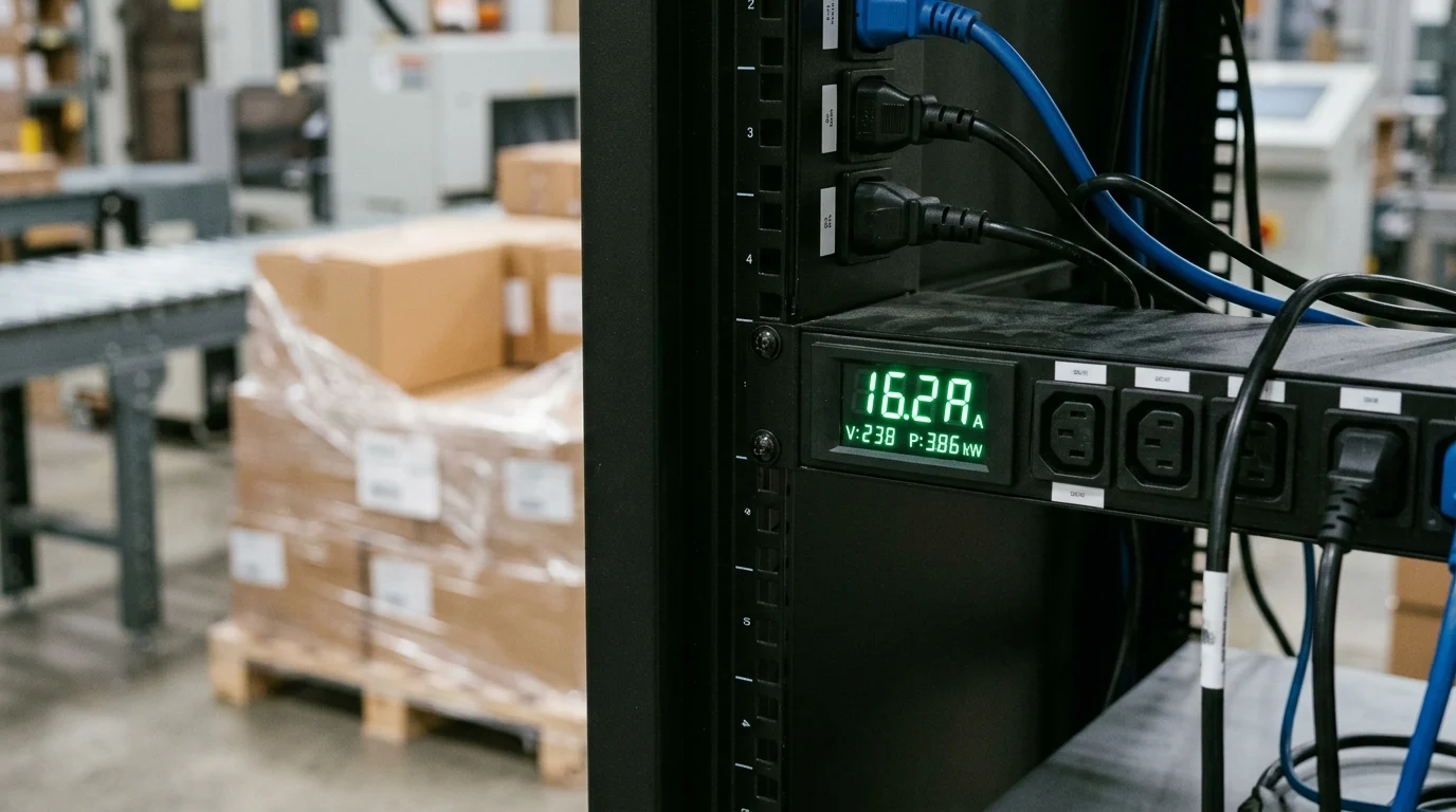 What a Local Digital Indicator on a Metered PDU Shows
