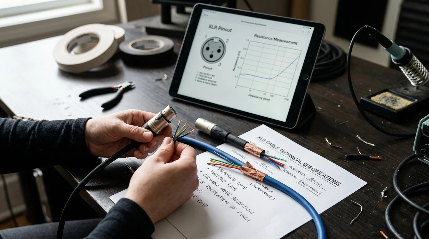 العوامل التقنية الأساسية في كابلات XLR