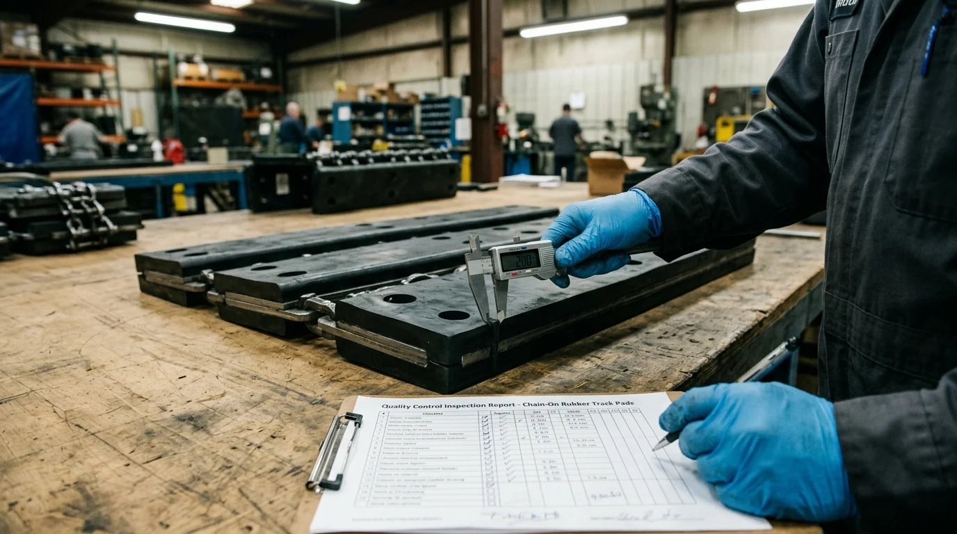 Specifications and Quality Controls for Chain-On Rubber Track Pads