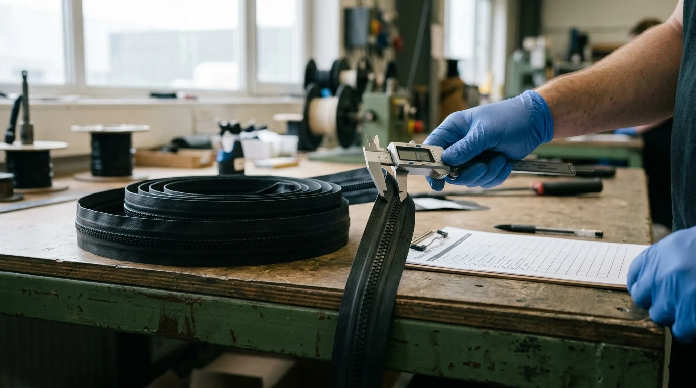 What defines a waterproof tent zipper