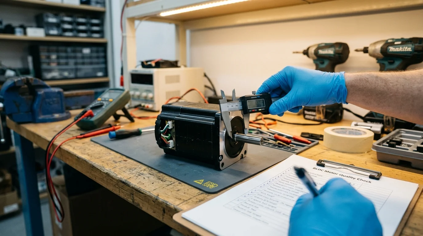 Which BLDC motor specifications should industrial buyers evaluate first