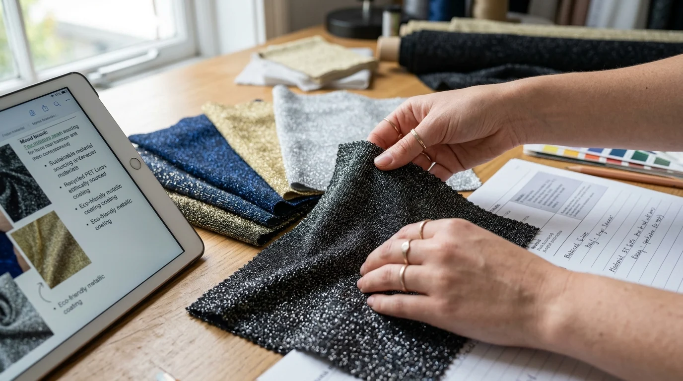 What Defines Sustainable Lurex Glitter Knit Fabric