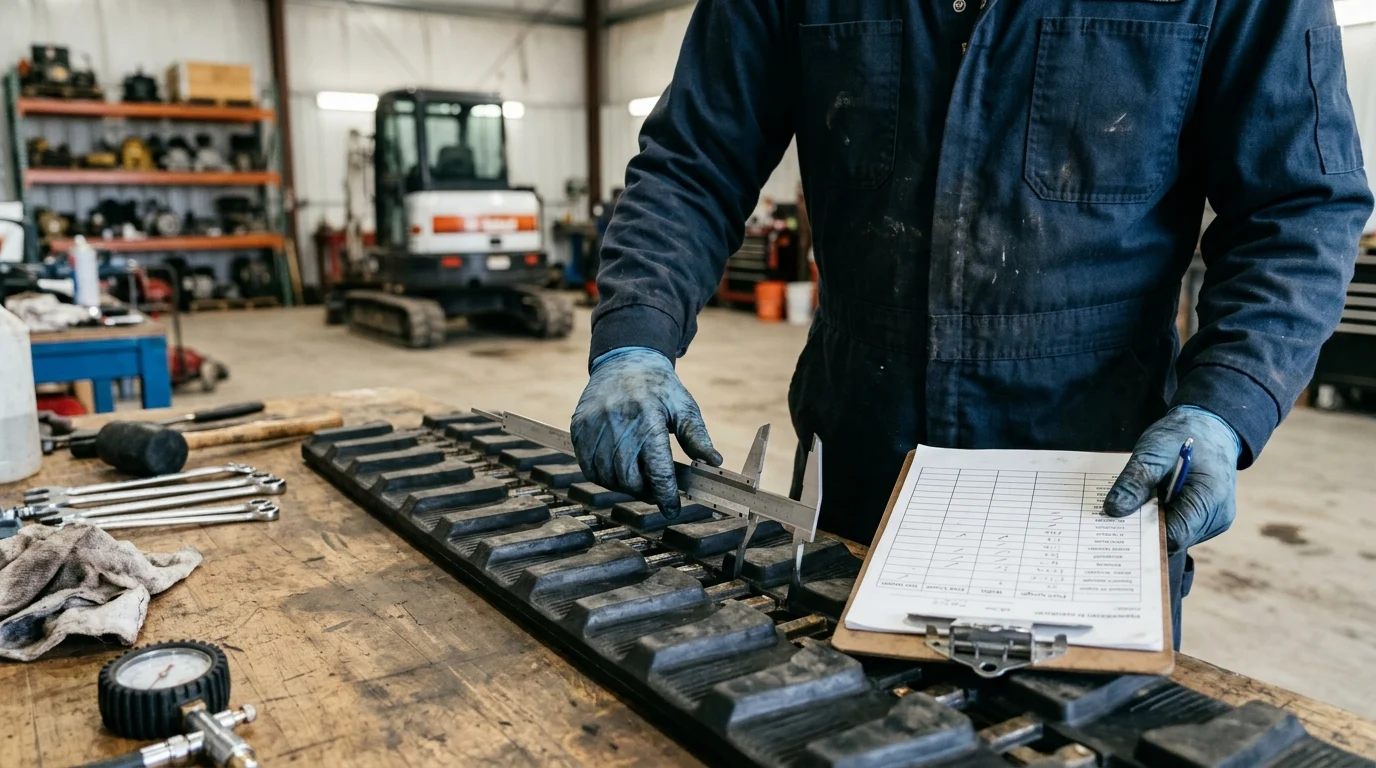 Matching excavator rubber track specifications