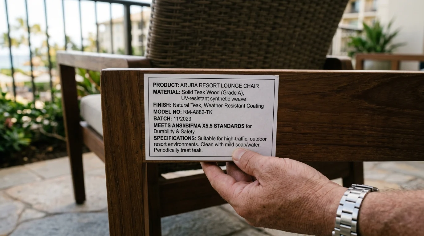 Furniture Specifications for Resort Environments