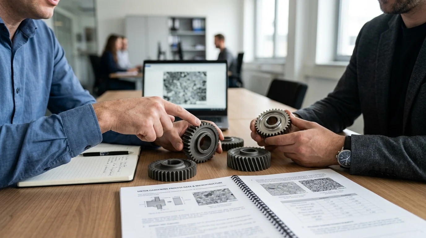 Sinter hardening process in powder metallurgy gear manufacturing