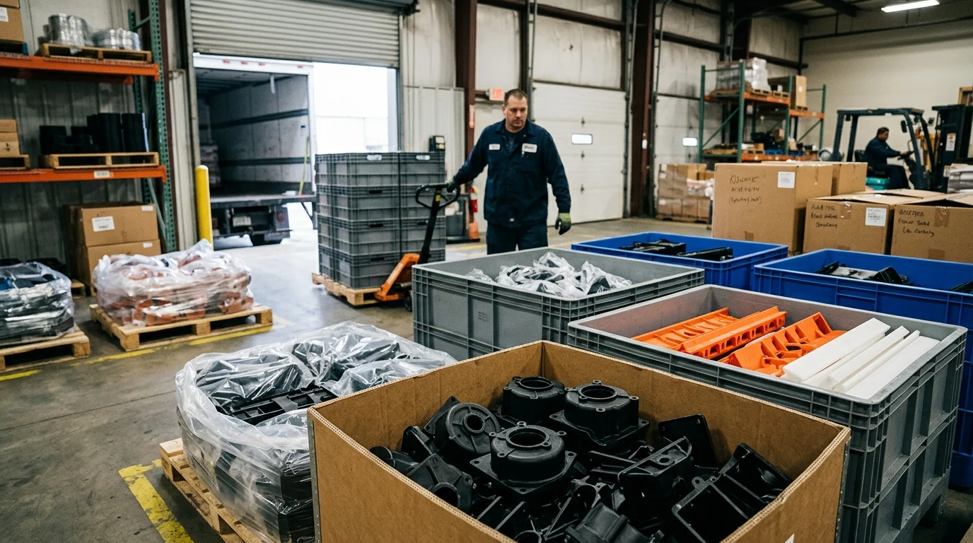 What types of industrial plastic parts are used