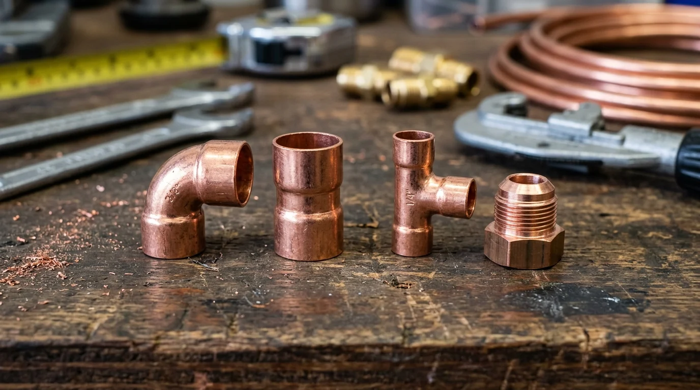 Common types of air conditioner copper pipe fittings